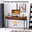 Costway 2-drawer Contemporary Engineered Wood Computer Desk in Brown