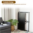 Costway Engineered Wood Folding Computer Desk with 6 Hooks in Black