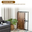 Costway Engineered Wood Folding Computer Desk with 6 Hooks in Rustic Brown