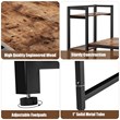 Costway Wood Multifunctional Computer Desk with 4-tier Storage shelves in Brown