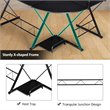 Costway 58''x44'' L-Shaped Computer Gaming Desk with Monitor Stand in Black