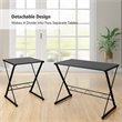 Costway 58''x44'' L-Shaped Computer Gaming Desk with Monitor Stand in Black