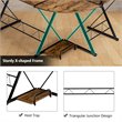 Costway 58''x44'' L-Shaped Computer Gaming Desk with Monitor Stand in Brown