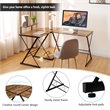 Costway 58''x44'' L-Shaped Computer Gaming Desk with Monitor Stand in Brown