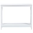 Costway 2-Tier X-Design Bookshelf Sofa Side Accent Console Table in White