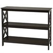 Costway 3-Tier X-Design Bookshelf Sofa Side Accent Console Table in Espresso