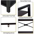 Costway 4-tier Contemporary Particle Board and Iron Bookshelf in Rustic Black
