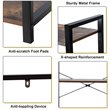 Costway 4-tier Contemporary Particle Board and Iron Bookshelf in Rustic Brown