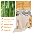 Costway Bamboo Rolling Storage Organizer Office Box in Natural