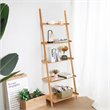 Costway 5-Tier Storage Display Plant Stand Ladder Bookshelf in Natural