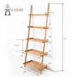 Costway 5-Tier Storage Display Plant Stand Ladder Bookshelf in Natural
