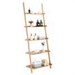 Costway 5-Tier Storage Display Plant Stand Ladder Bookshelf in Natural