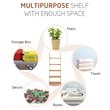 Costway 5-Tier Storage Display Plant Stand Ladder Bookshelf in Natural