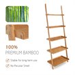 Costway 5-Tier Storage Display Plant Stand Ladder Bookshelf in Natural