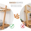 Costway 5-Tier Storage Display Plant Stand Ladder Bookshelf in Natural