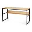 Costway 55'' Engineered Wood Computer Desk with Storage Shelf in Natural