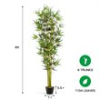 Costway 6ft Home Office Decorative Artificial Bamboo Silk Tree Planter in Green