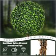Costway 4' Artificial Topiary Triple Ball Tree Plant with UV Resistant in Green