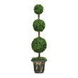 Costway 4' Artificial Topiary Triple Ball Tree Plant with UV Resistant in Green