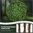 Costway Artificial Topiary Triple Ball Tree Plant with UV Resistant in Green
