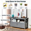 Costway Wooden Free Standing Console TV Media Cabinet for TVs up to 48