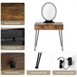 Costway Vanity Makeup Dressing Table with Mirror Touch Switch in Tan