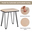 Costway Vanity Makeup Dressing Table with Mirror Touch Switch in Tan