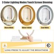 Costway Vanity Makeup Dressing Table with Mirror Touch Switch in White