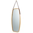 Costway 39'' Rectangle Wall Hanging Framed Modern Bathroom Mirror in Natural