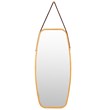 Costway 39'' Rectangle Wall Hanging Framed Modern Bathroom Mirror in Natural