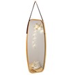 Costway 39'' Rectangle Wall Hanging Framed Modern Bathroom Mirror in Natural