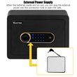 Costway Inner LED Light Security Safety Box with Keypad 0.5 Cubic Feet in Black