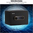 Costway Inner LED Light Security Safety Box with Keypad 0.5 Cubic Feet in Black