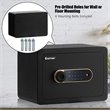 Costway Inner LED Light Security Safety Box with Keypad 0.5 Cubic Feet in Black