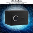 Costway Fingerprint Safety Box/Security Box with Inner LED Light in Black