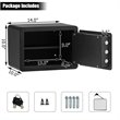 Costway Fingerprint Safety Box/Security Box with Inner LED Light in Black