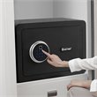 Costway Fingerprint Safety Box/Security Box with Inner LED Light in Black