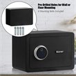 Costway Fingerprint Safety Box/Security Box with Inner LED Light in Black