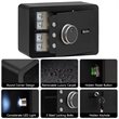 Costway Fingerprint Safety Box/Security Box with Inner LED Light in Black