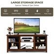 Costway 2-Tier TV Stand/Entertainment Media Center for TV's up to 65'' in Walnut