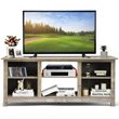 Costway 2-Tier TV Stand/Entertainment Media Center for TV's up to 65'' in Gray