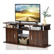Costway TV Stand/Entertainment Center for TV's up to 70'' with 2 Cabinets Walnut
