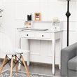 Costway Contemporary MDF and Candlenut Dressing Table with 4 Drawers in White