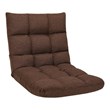 Costway Cotton Adjustable 14-Position Floor Gaming Sofa Chair in Coffee