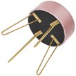 Costway 18'' Round Velvet Ottoman/Footrest Stool/Dressing Chair in Pink