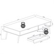 Costway Engineered Wood Coffee Table with Drawer and Storage Shelf in Oak