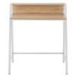 Costway 2-tier Contemporary Engineered Wood Computer Desk in Natural