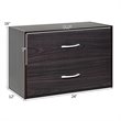 Costway 2-Drawer Stackable Organizer Storage Cabinet Dresser Chest in Espresso