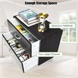 Costway 2-Drawer Stackable Organizer Storage Cabinet Dresser Chest in Espresso