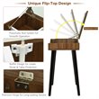 Costway Vanity Set with Table & Dressing Makeup Study Padded Stool in Brown